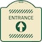 Signmission Flex Post Entrance W/ Straight Ahead Arrowfor Flex Paddle Alum Sign, 18" L, 18" H, TG-1818-23957 A-DES-TG-1818-23957 - alternate 1